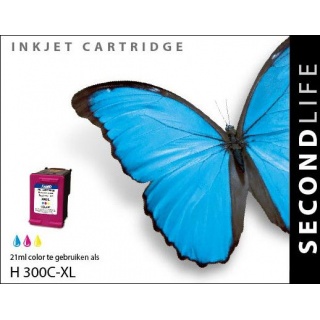 SecondLife HP 300 XL inkt cartridge Kleur