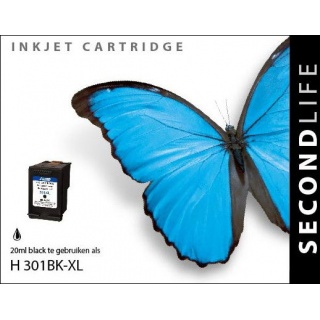 SecondLife HP 301 XL inkt cartridge zwart