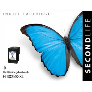 SecondLife HP 302 XL inkt cartridge zwart
